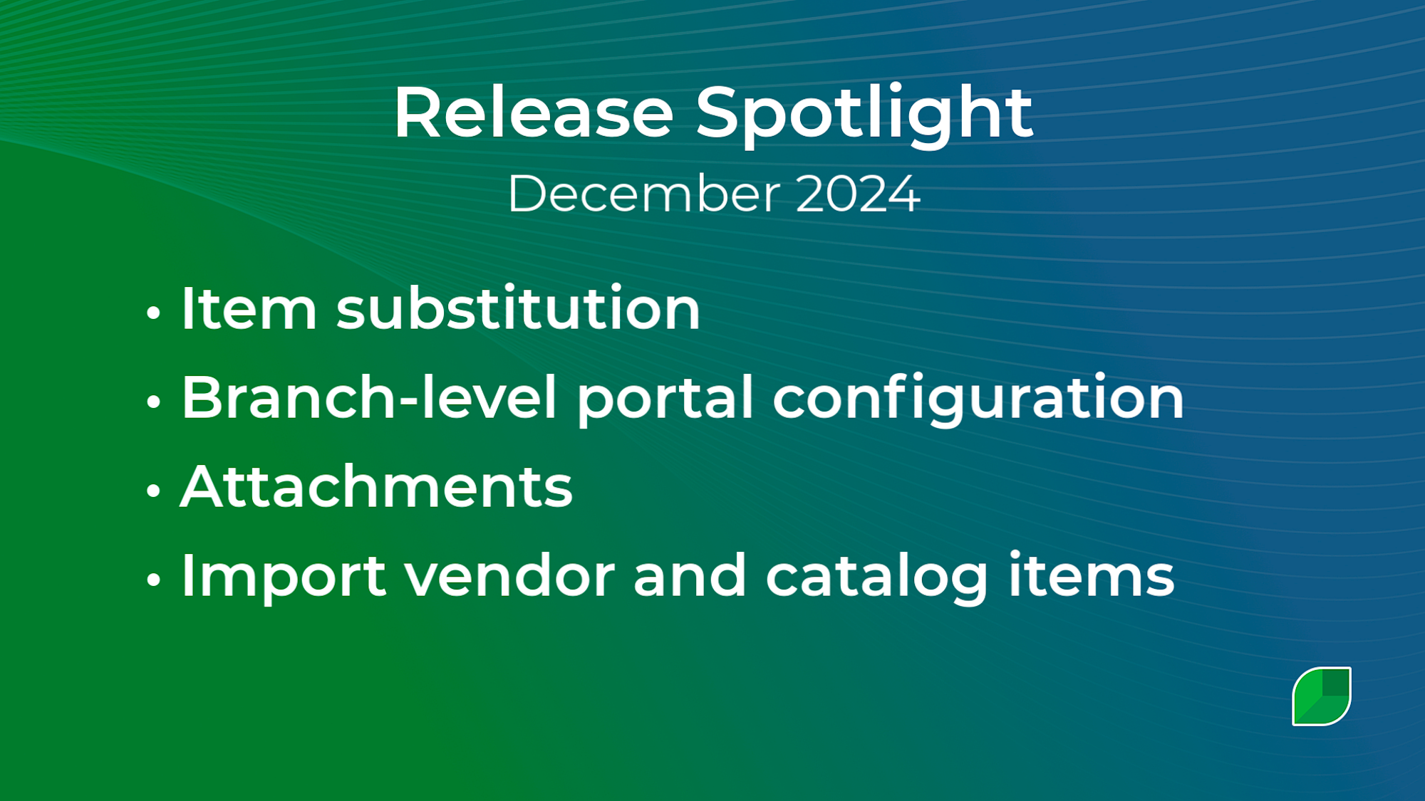 Introducing the Blue Spruce Release!