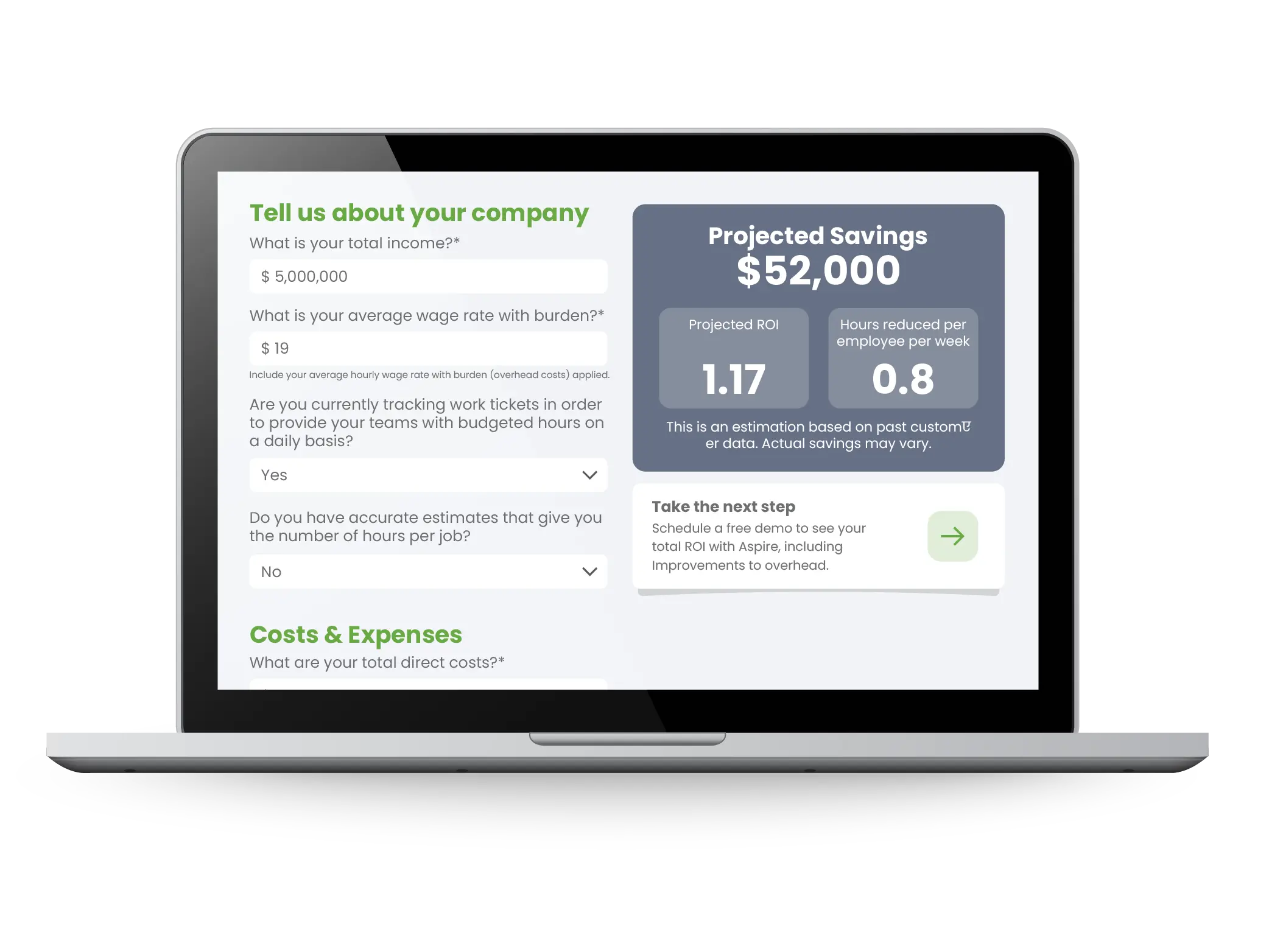 Card - ROI calculator for janitorial companies - Image